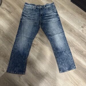Salvage Relaxed Fit Denim Jeans - Classic Blue